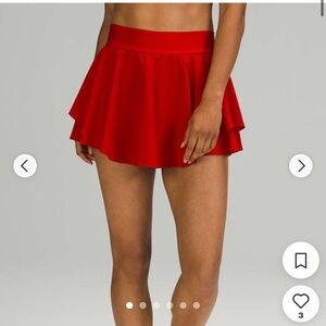 Lululemon Athletica Vibrant Red Mini Skirt